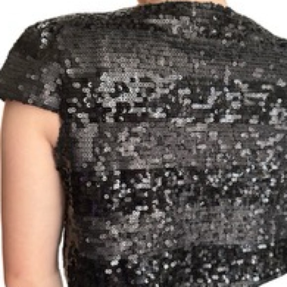 Lucy Paris Black Sequins Shrug Bolero Jacket - Picture 3 of 9